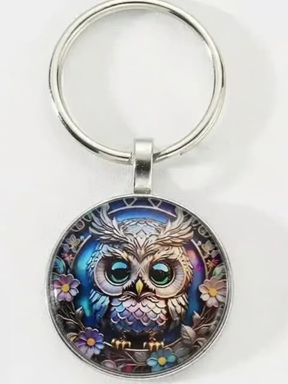 Stainless Steel OWL Keyring Keychain Accessory